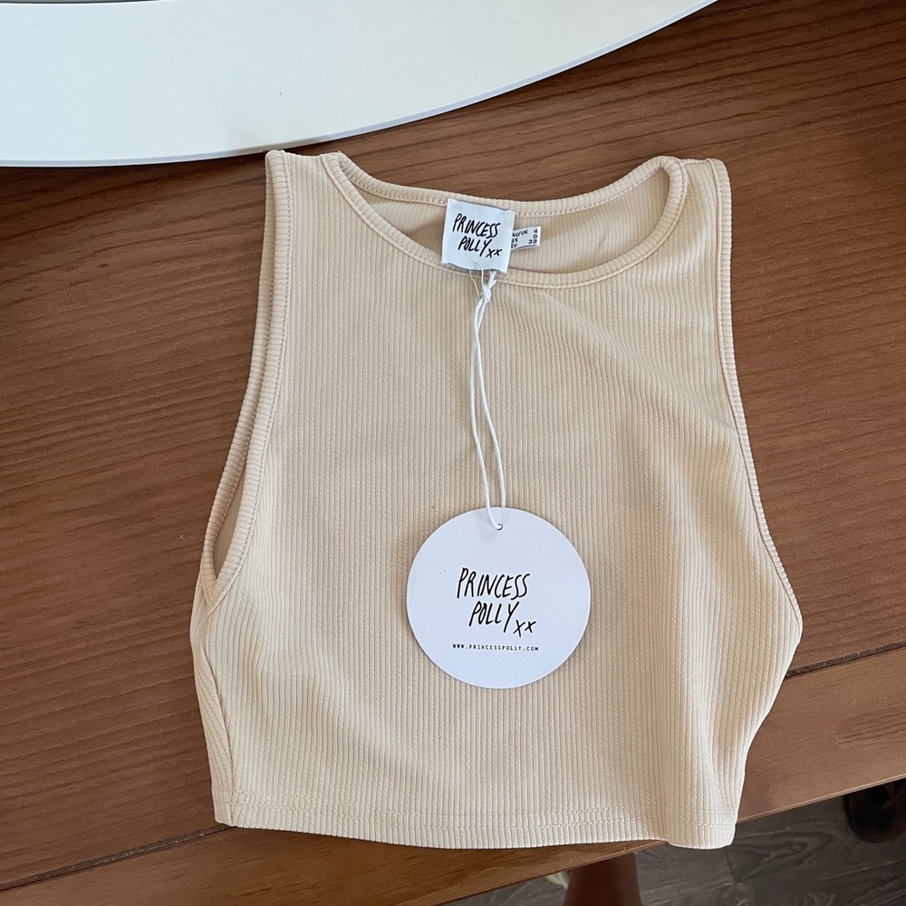 Beige crop top